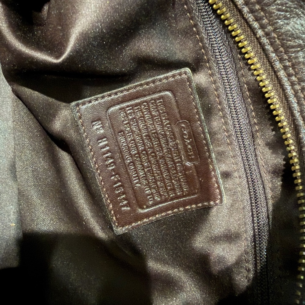 Coach Ashley in Dark Brown Leather Satchel with Gold Hardware - Picture 8 of 11